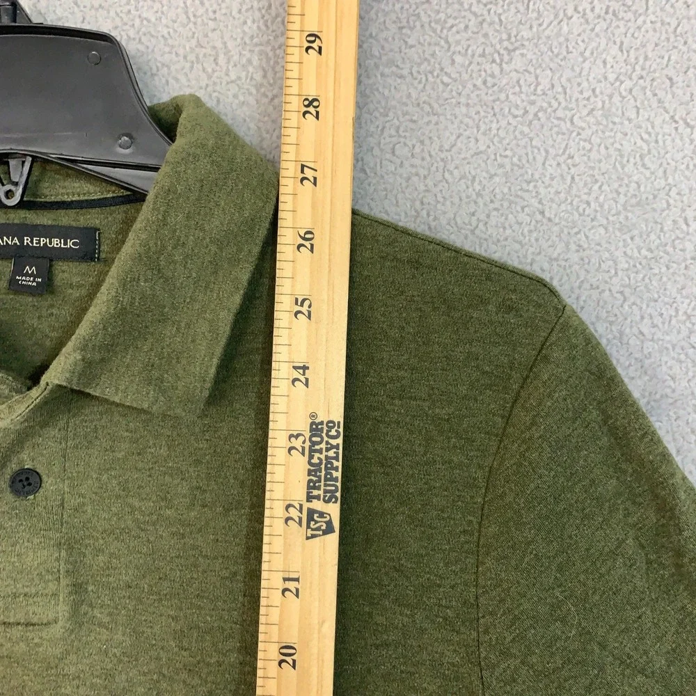 Banana Republic Men's M Green Luxury Touch Polo Shirt Cotton